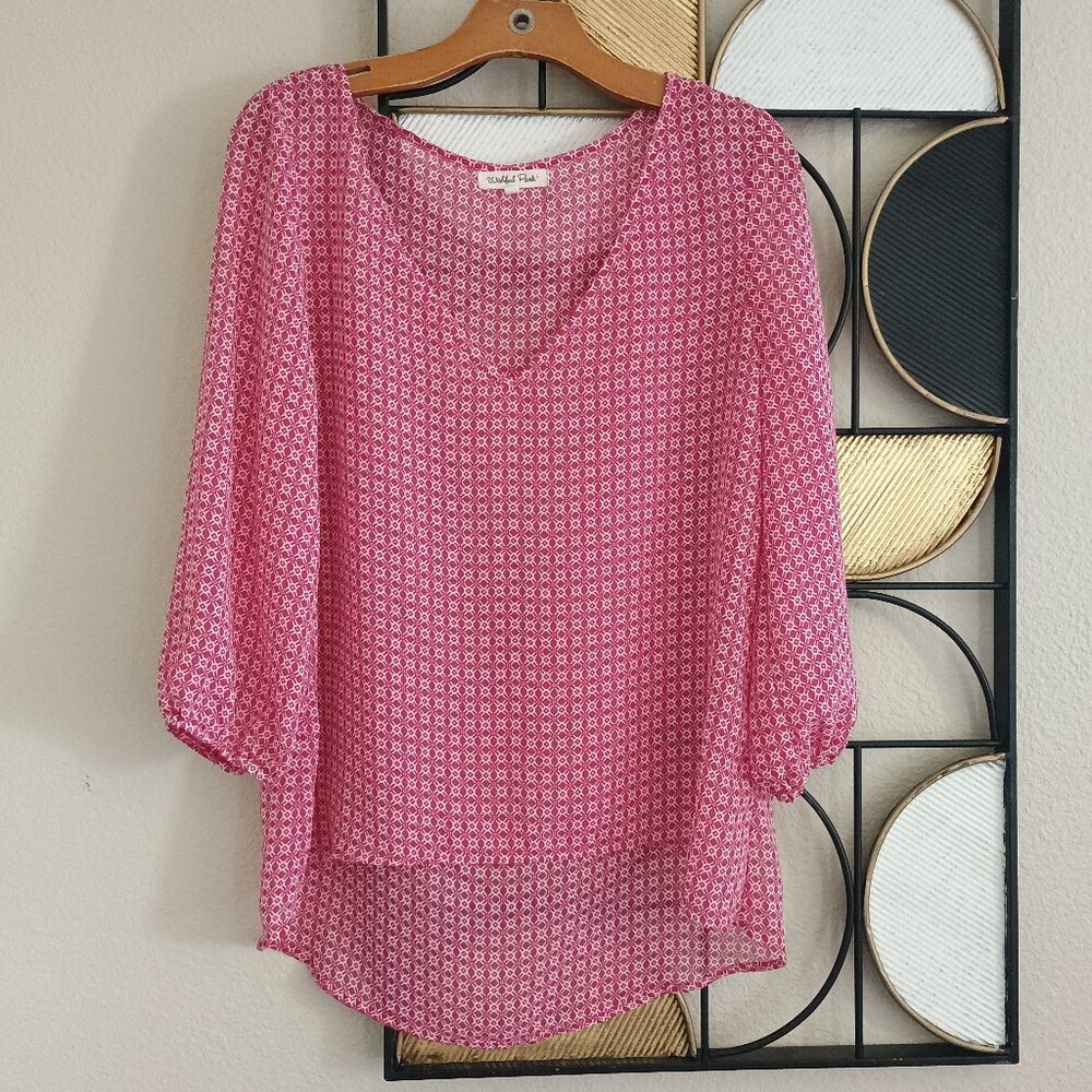 4/$25 Sheer Pink Blouse